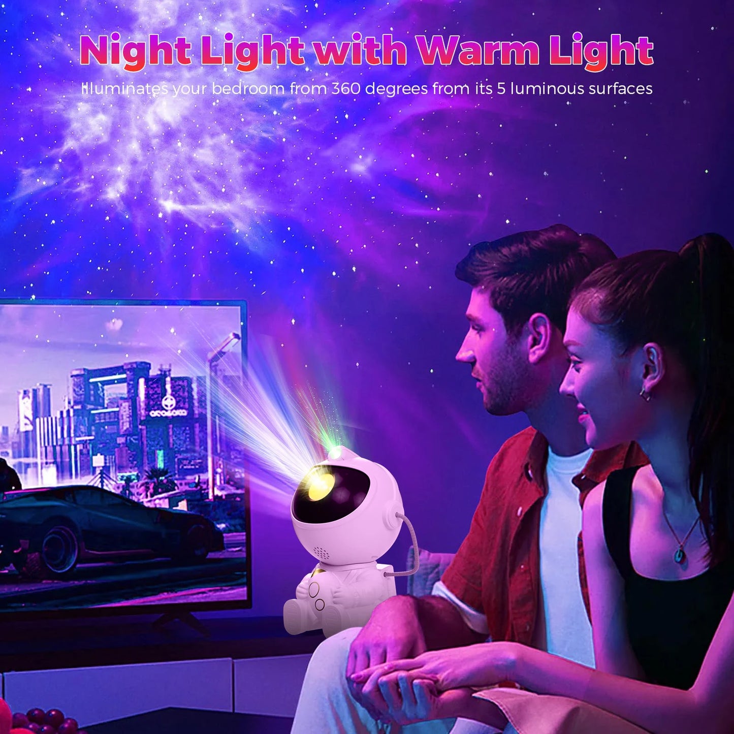 Smart Astronaut Galaxy Projector - Nebula Sky Night Light