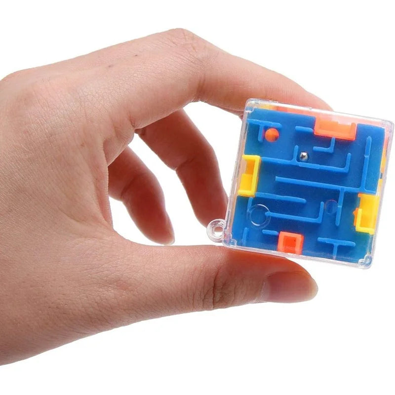 6-Sided Rolling Ball Maze Puzzle Cube (Stress Reliever)