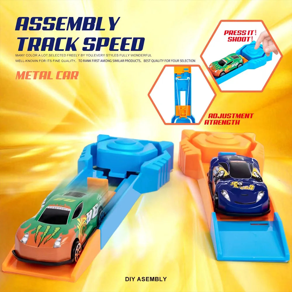 High-Speed Metal Racing Track Launcher (Pro-Grip)