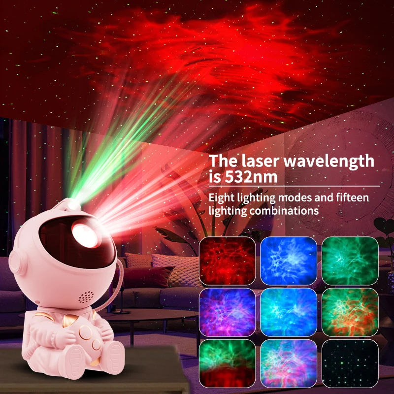 Smart Astronaut Galaxy Projector - Nebula Sky Night Light