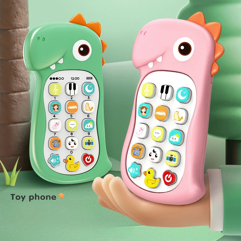 Interactive Dinosaur Baby Phone & Silicone Teether