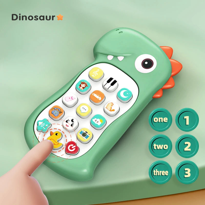 Interactive Dinosaur Baby Phone & Silicone Teether