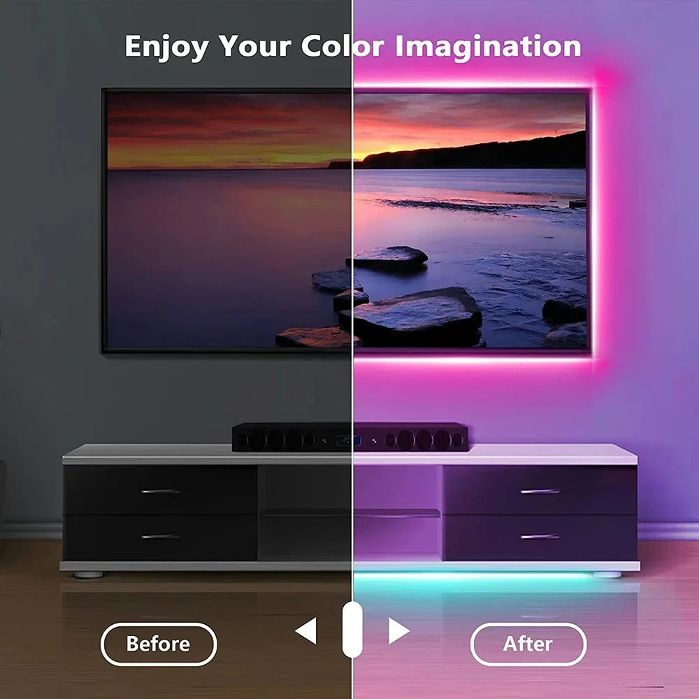 Smart Bluetooth RGB LED Strip Lights - App & Remote Control