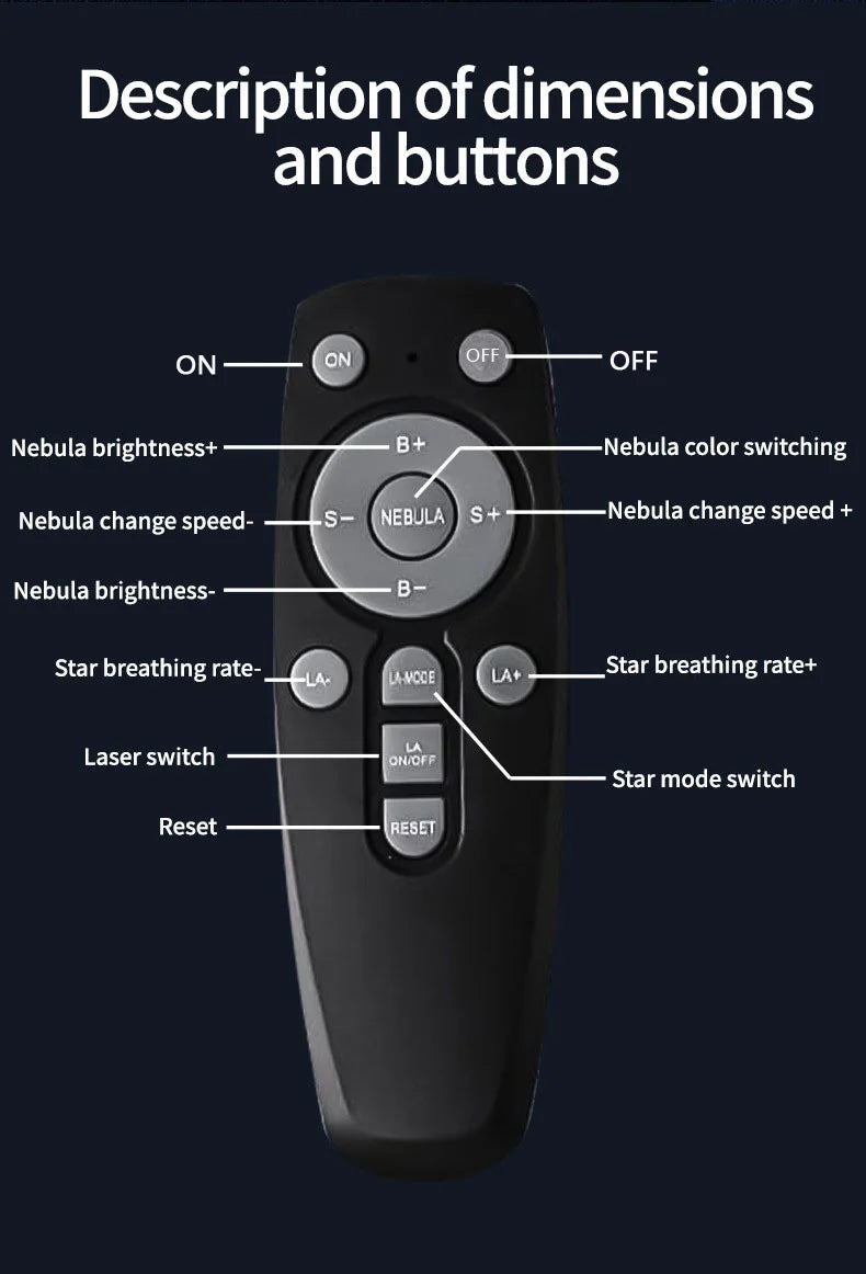 Smart Astronaut Galaxy Projector - Nebula Sky Night Light