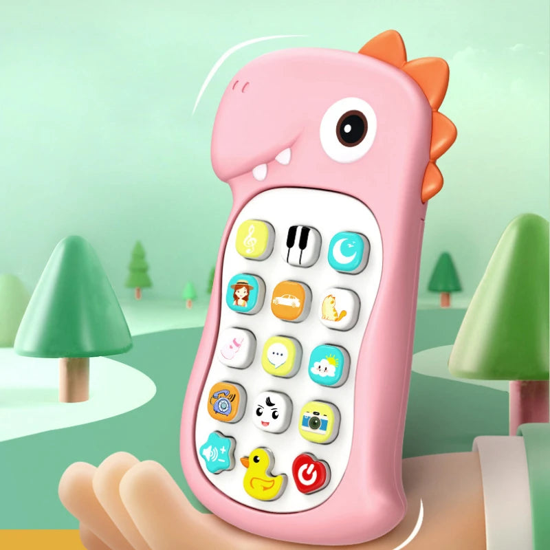 Interactive Dinosaur Baby Phone & Silicone Teether