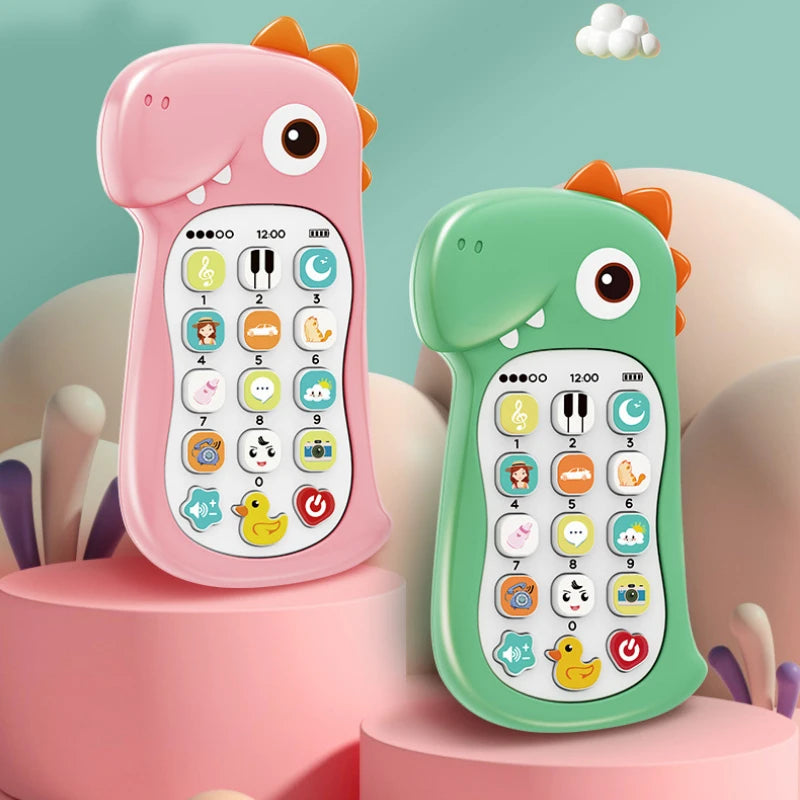 Interactive Dinosaur Baby Phone & Silicone Teether