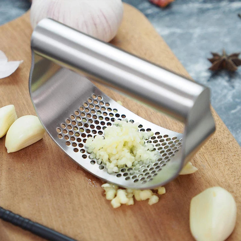 Stainless Steel Garlic Rocker & Ginger Crusher