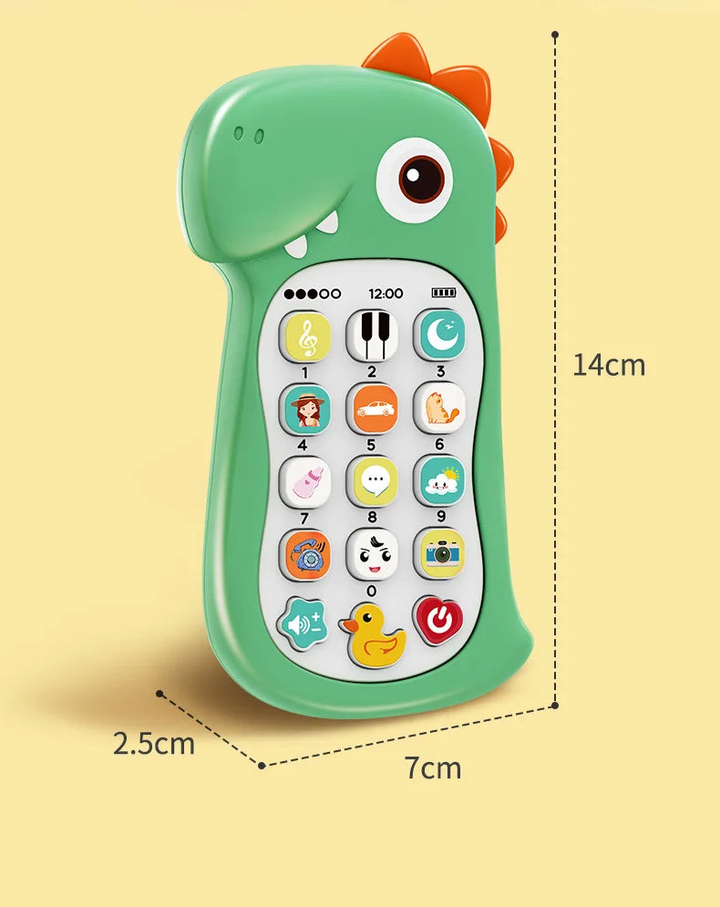 Interactive Dinosaur Baby Phone & Silicone Teether